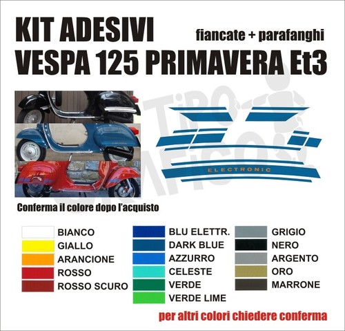 Kit adesivi vespa piaggio 125 - adesivi,